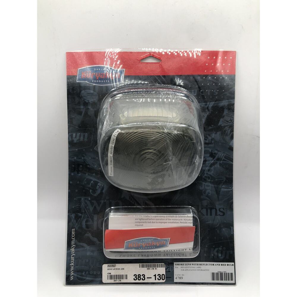 Harley Davidson Kuryakyn NOS Smoke Lens with Reflector Red Bulb 4789